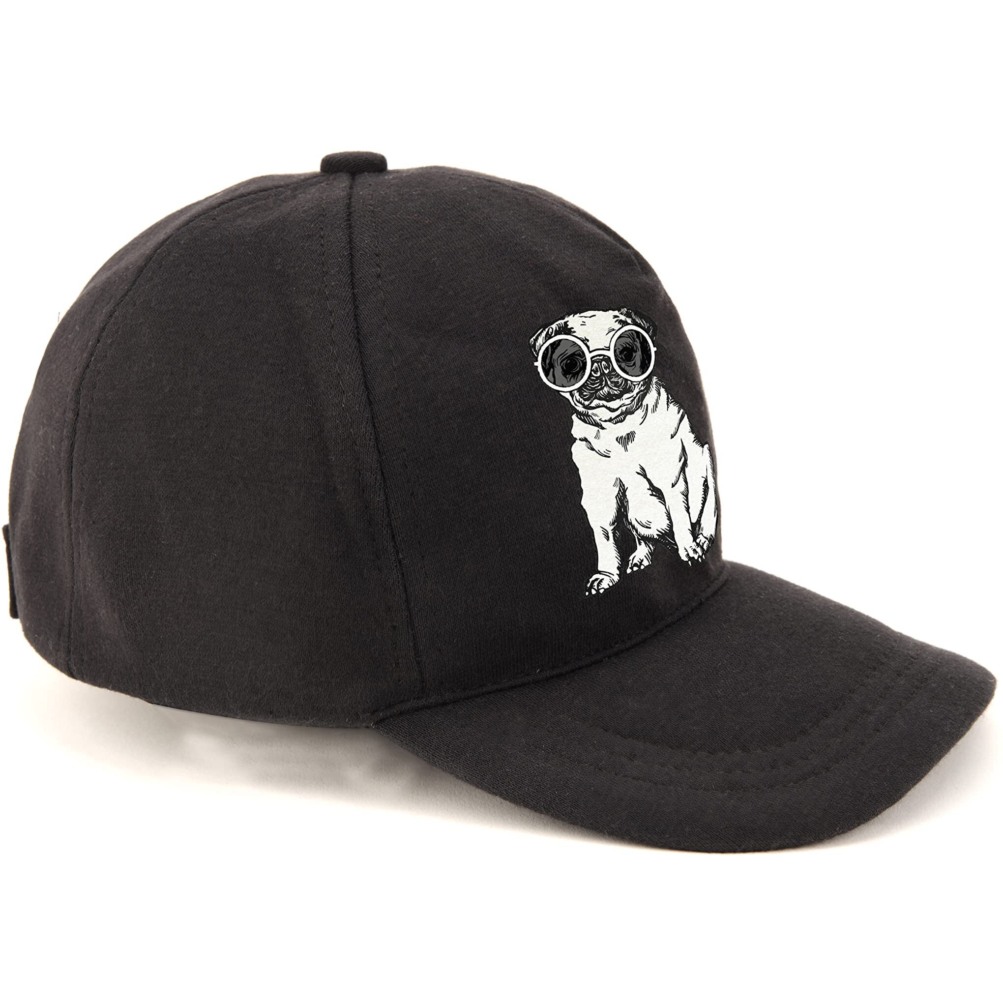 Primebox Head Caps For Men Unisex With Adjustable Velcro Strap Cap Summer Caps Men Sports Cricket Caps, Gym Cap (Black Cap Vintage Dog Print)