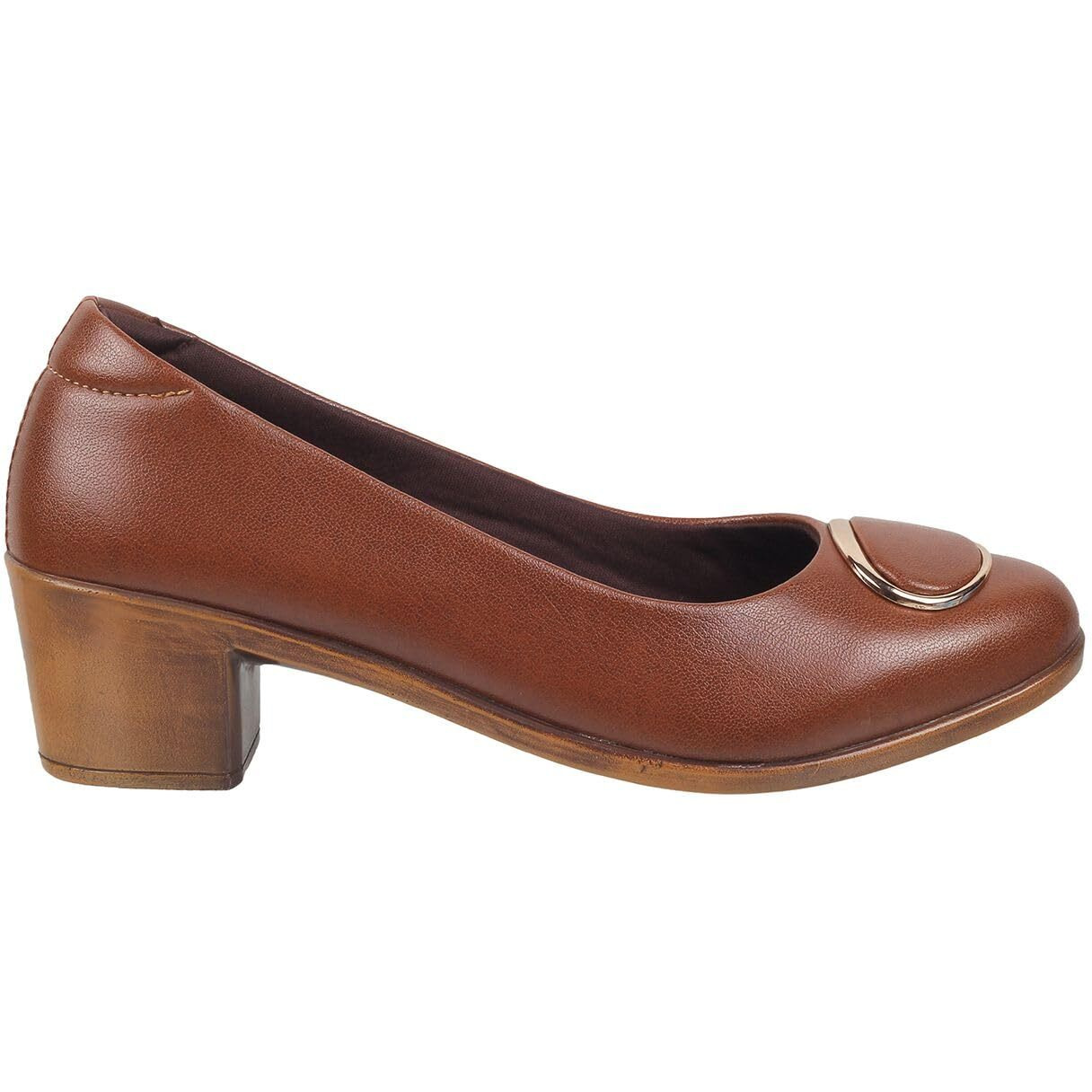 Metro Women Tan Synthetic Leather Formal/Pump Shoes Uk/6 Eu/39 (31-255)