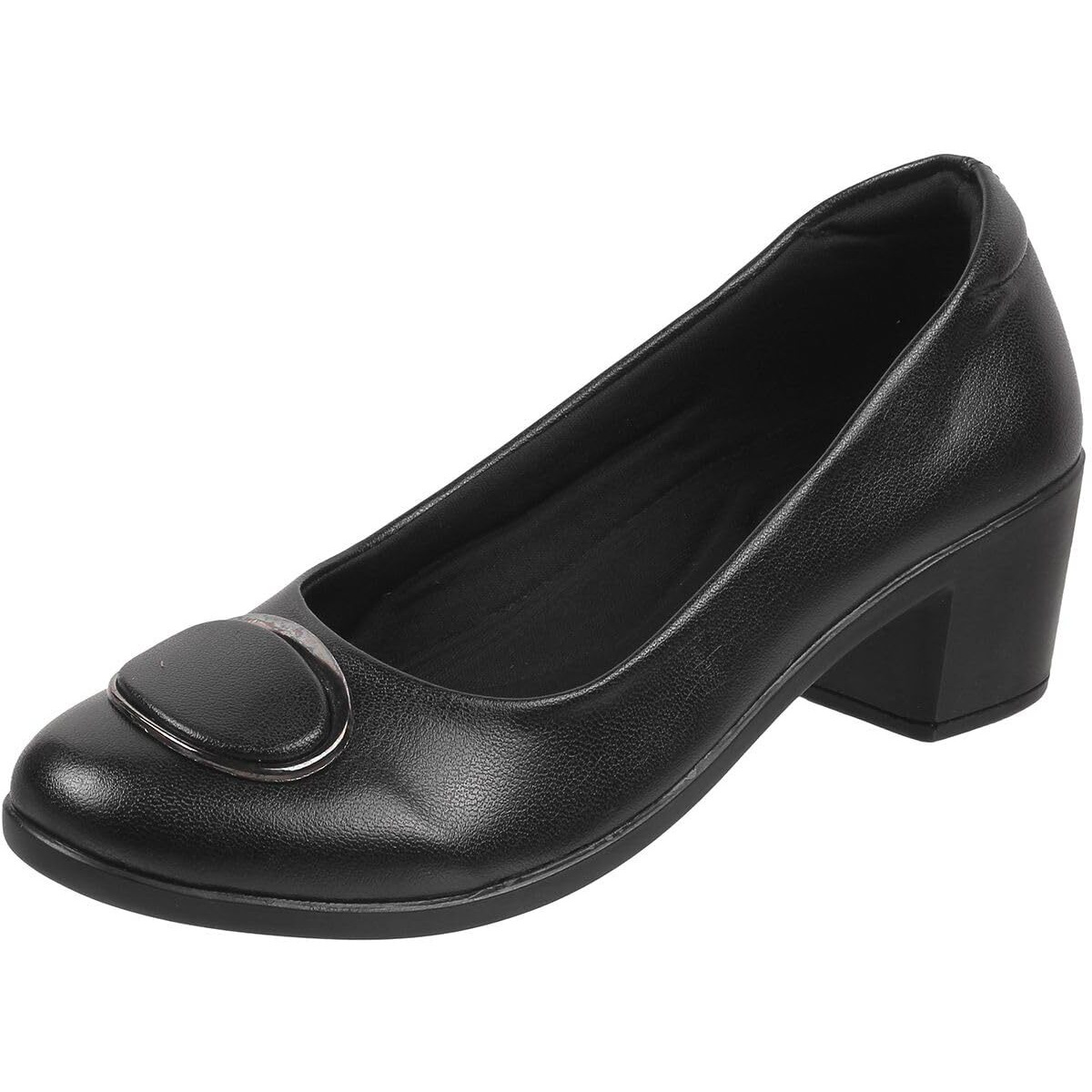Metro Women Black Synthetic Leather Formal/Pump Shoes Uk/6 Eu/39 (31-255)