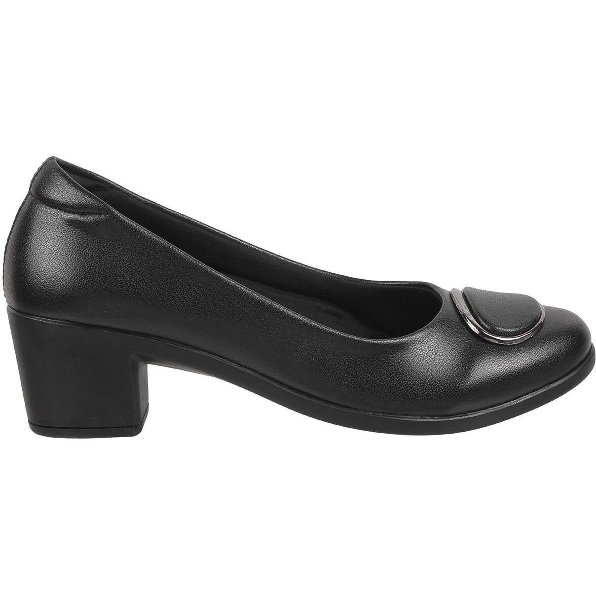 Metro Women Black Synthetic Leather Formal/Pump Shoes Uk/6 Eu/39 (31-255)