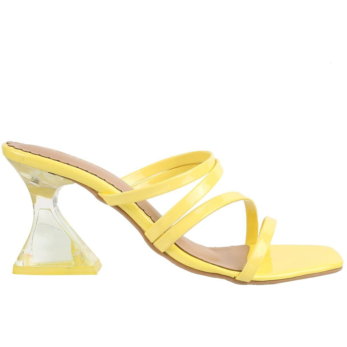 Metro Women Yellow Chunky Heel Fashion Sandal Uk/7 Eu/40 (40-167)