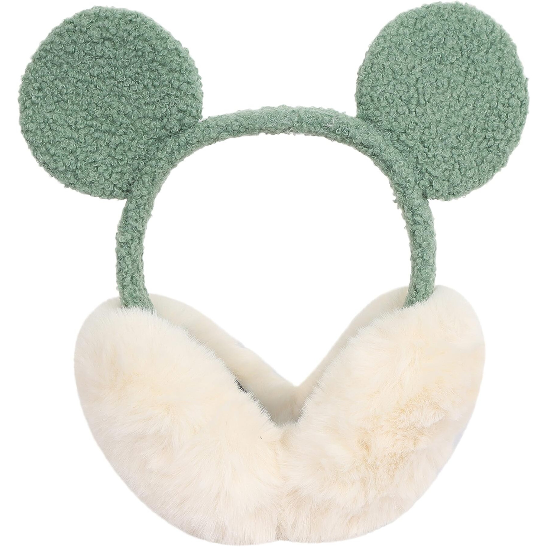 Fabseasons Foldable Ear Muffs For Girls & Women - Winter Ear Warmers With Pom Pom - Soft & Warm Earmuffs - Winter Ear Covers