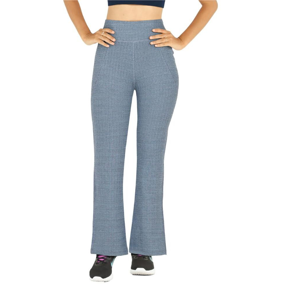 Blissclub Werk-It Flare Pants For Women Office Wear, Formal Cotton Trousers For Women With High Waist And 4 Pockets