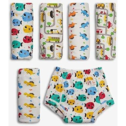 Superbottoms Unisex-Child Cotton Padded Underwear (Pack Of 6) (Sbsucombo6-Size3-Amazon_Multi Colour_Size 3 (Pack Of 6))