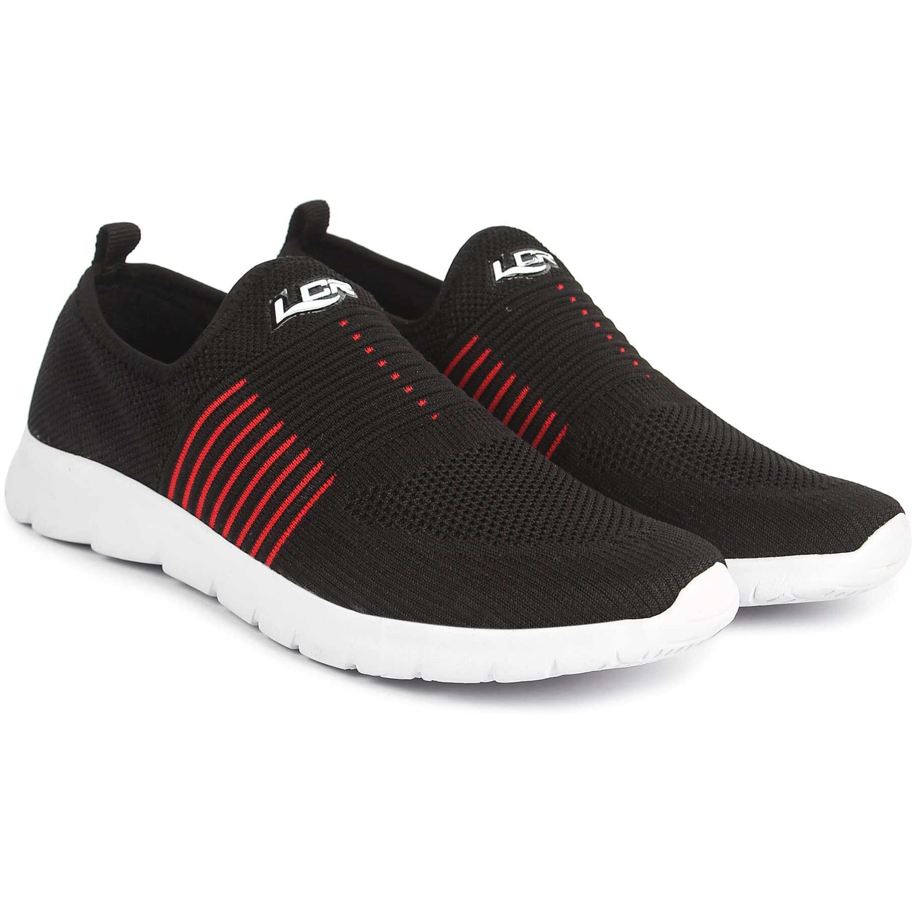 Lancer Mens Hummer-601 Black Red Running Shoe - 6 Uk (Hummer-601Blk-Red-6)