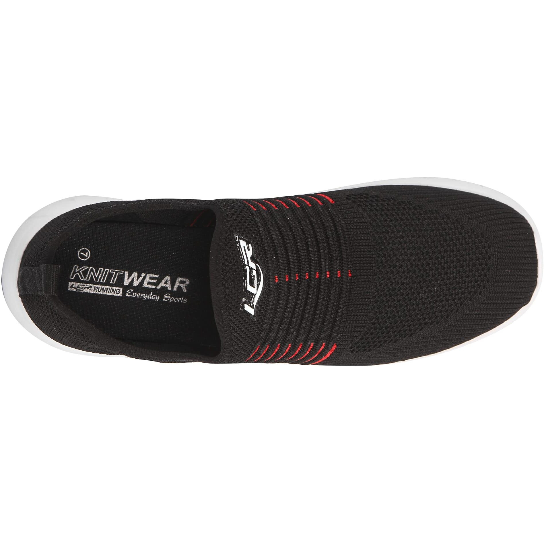 Lancer Mens Hummer-601 Black Red Running Shoe - 6 Uk (Hummer-601Blk-Red-6)