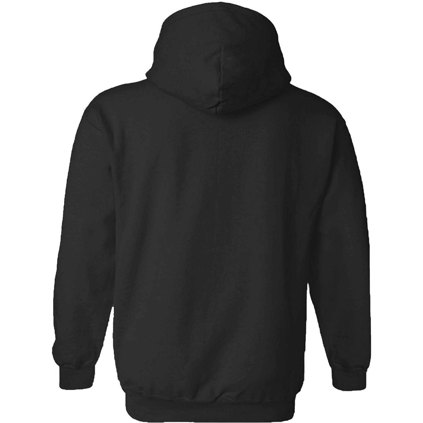 Adro Men's Cotton Neck Hooded Sweatshirt (H20-M-Pc-Bl_Black_3Xl)