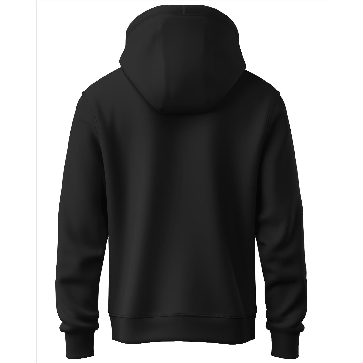 Adro Men's Cotton Neck Hooded Sweatshirt (H20-M-Byo-Bl_Black_M)