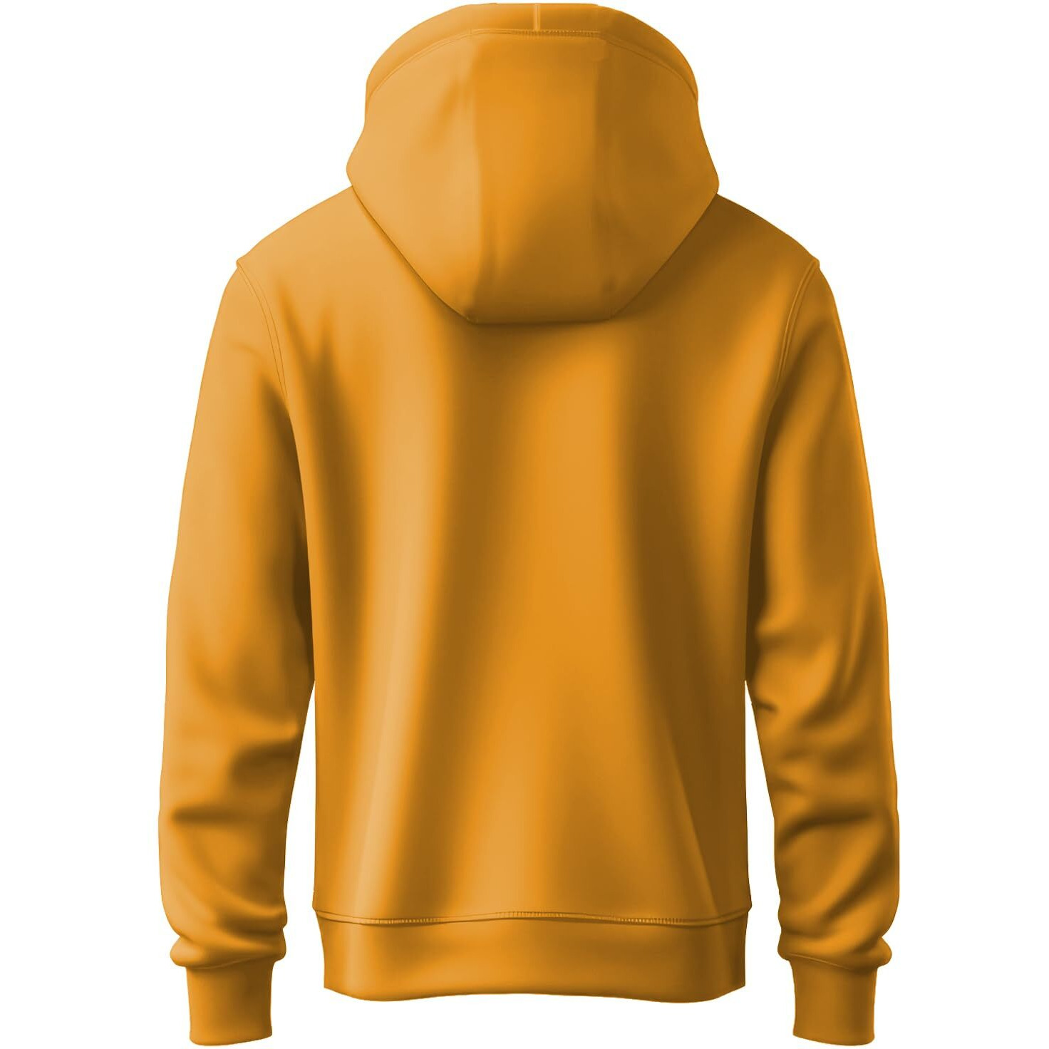 Adro Men's Cotton Neck Hooded Sweatshirt (H20-M-Byo-Mu_Mustard_S)