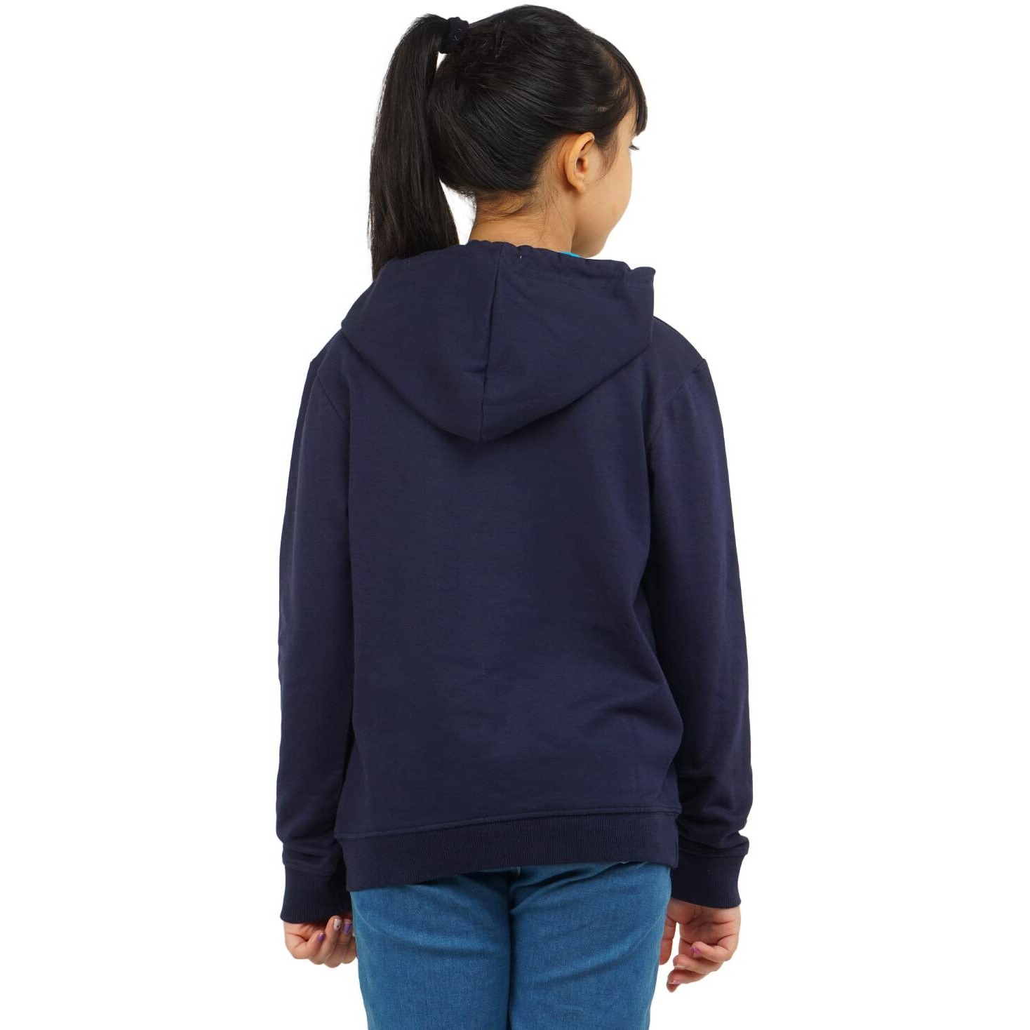 Real Basics Girls Cotton Hooded Sweatshirt(Rb-Ghood-P1-1112-Roctstar_Multicolor_11-12 Years)