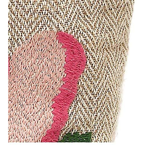 Astrid Embroidered Floral Jute Tote Bag For Women And Girls With Zip, Tassels, Internal Zipper And Completely Biodegradable