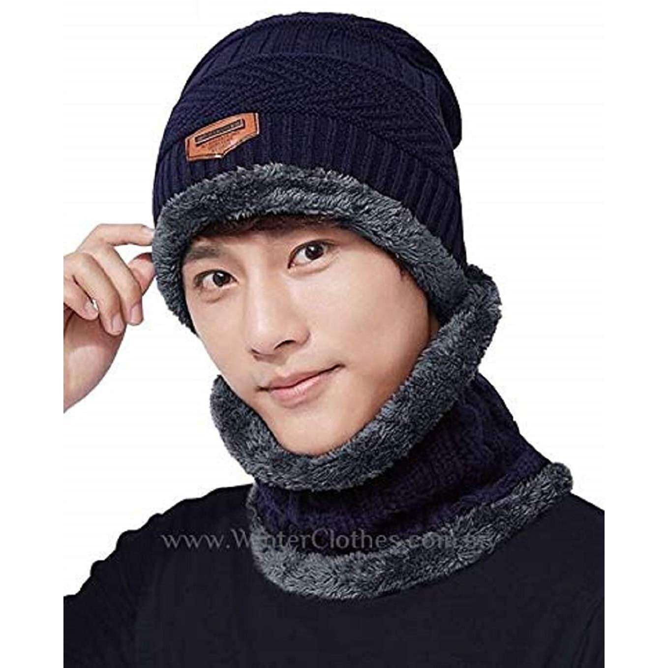 Digital Shopee Unisex's Cold Weather Headband (Esg-Cap-Scarf-Woven-Blue