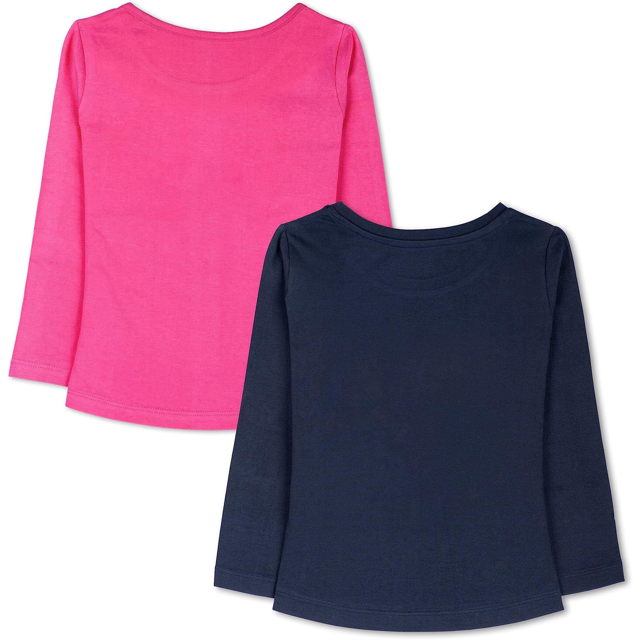 Real Basics Girls Regular Fit Full Sleeves Tshirt (Rb-G-Ftop-P2-23-S7_Fba_Multicolour_2-3 Years)