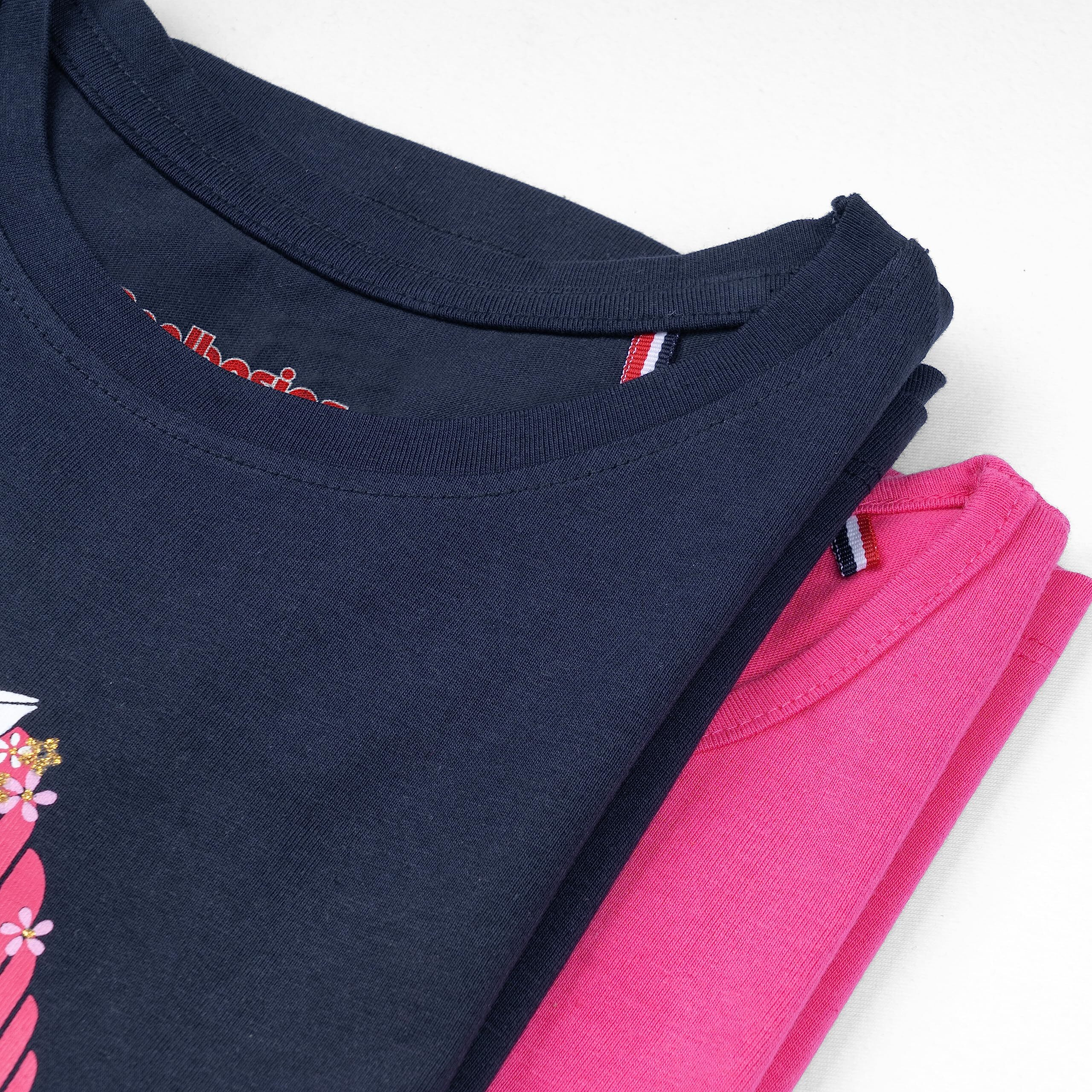 Real Basics Girls Regular Fit Full Sleeves Tshirt (Rb-G-Ftop-P2-23-S7_Fba_Multicolour_2-3 Years)