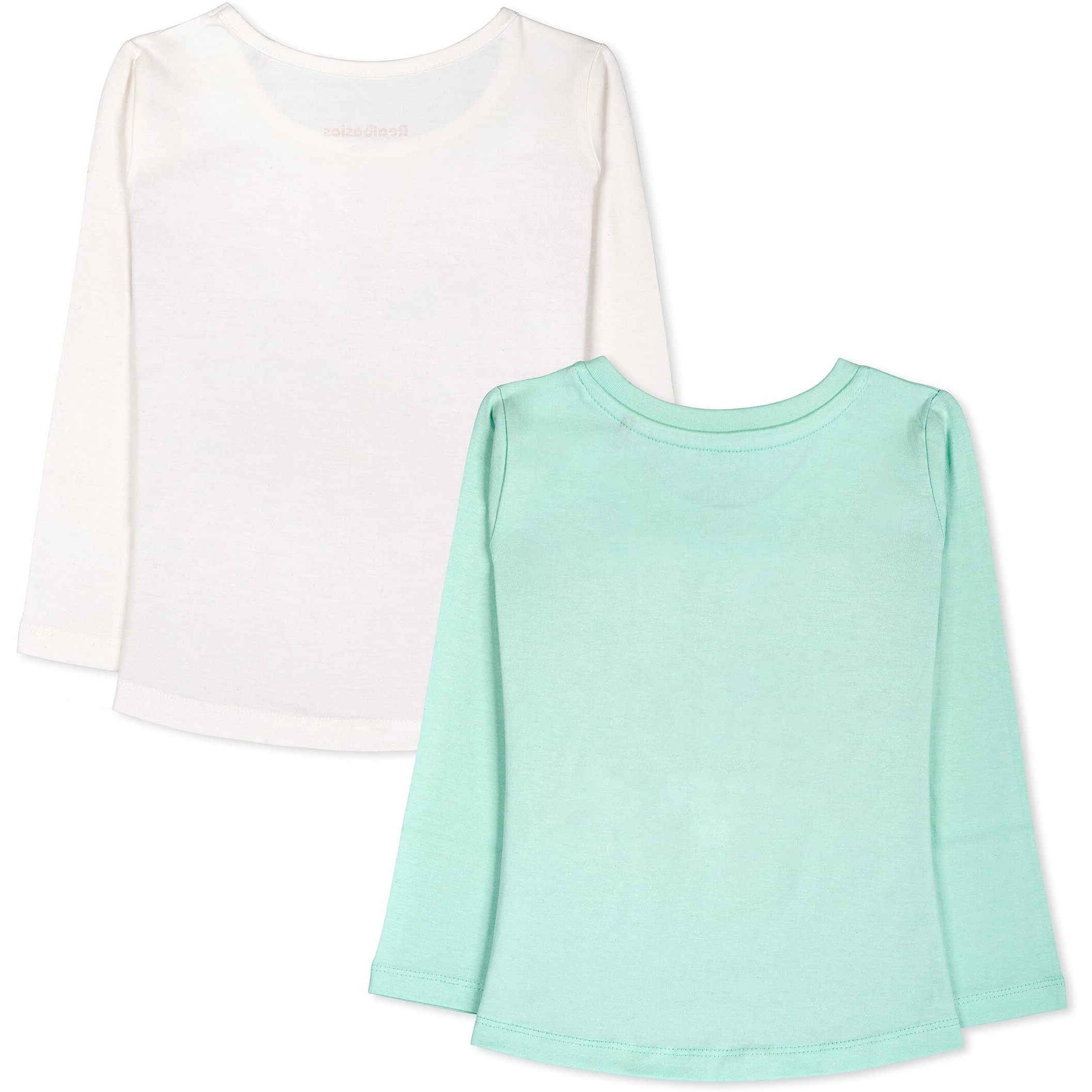 Real Basics Girls Regular Fit Full Sleeves Tshirt (Rb-G-Ftop-P2-45-S6_Fba_Multicolour_4-5 Years)