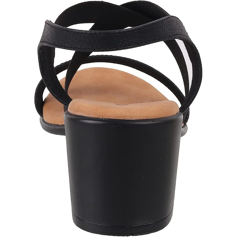 Mochi Women's Black Faux Leather Block Heel Strappy Fashion Sandals Uk/4 Eu/37 (33-1482)