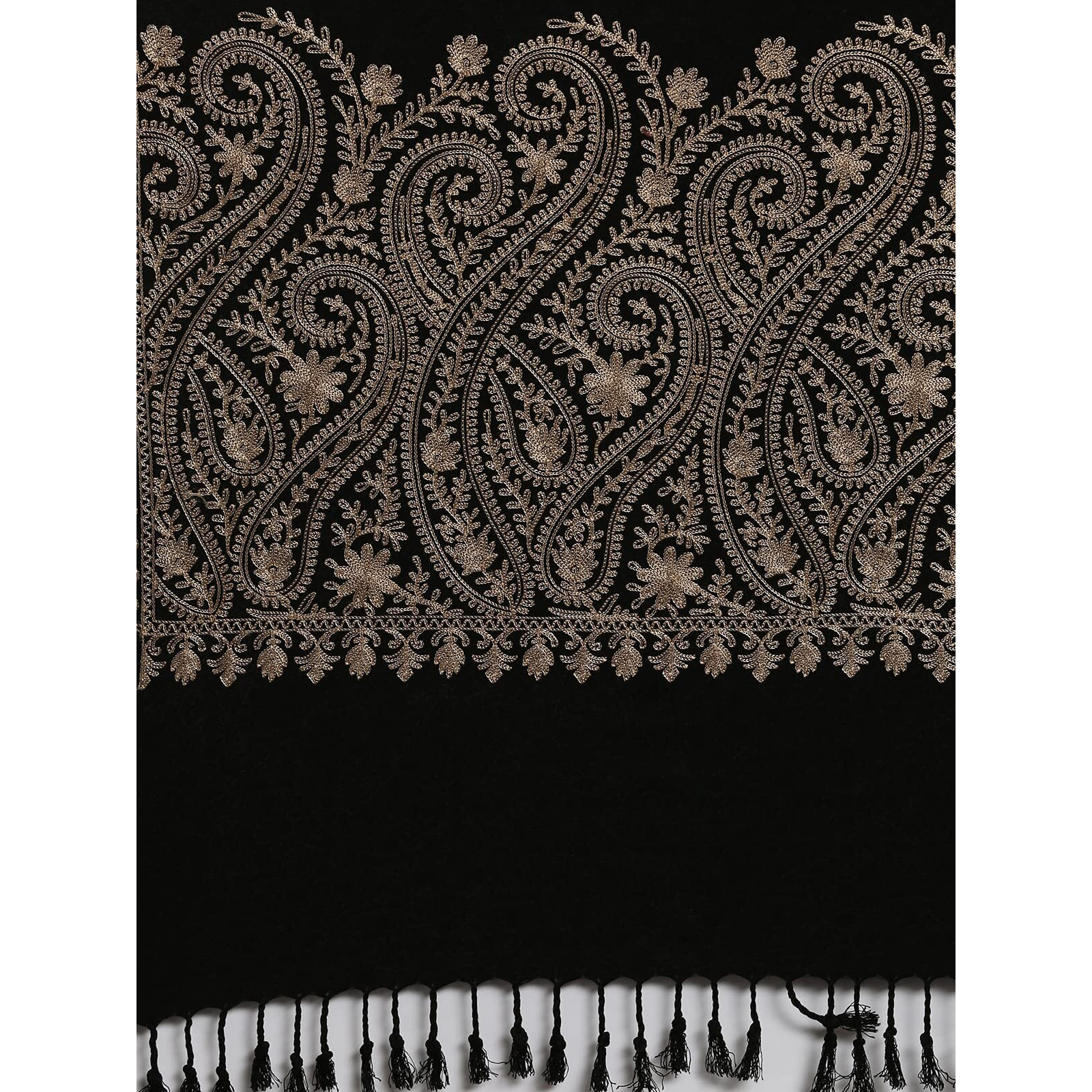 Pashmoda Women Firdousi Aari Embroidered Kashmiri Stole (Size 71X203 Cm)