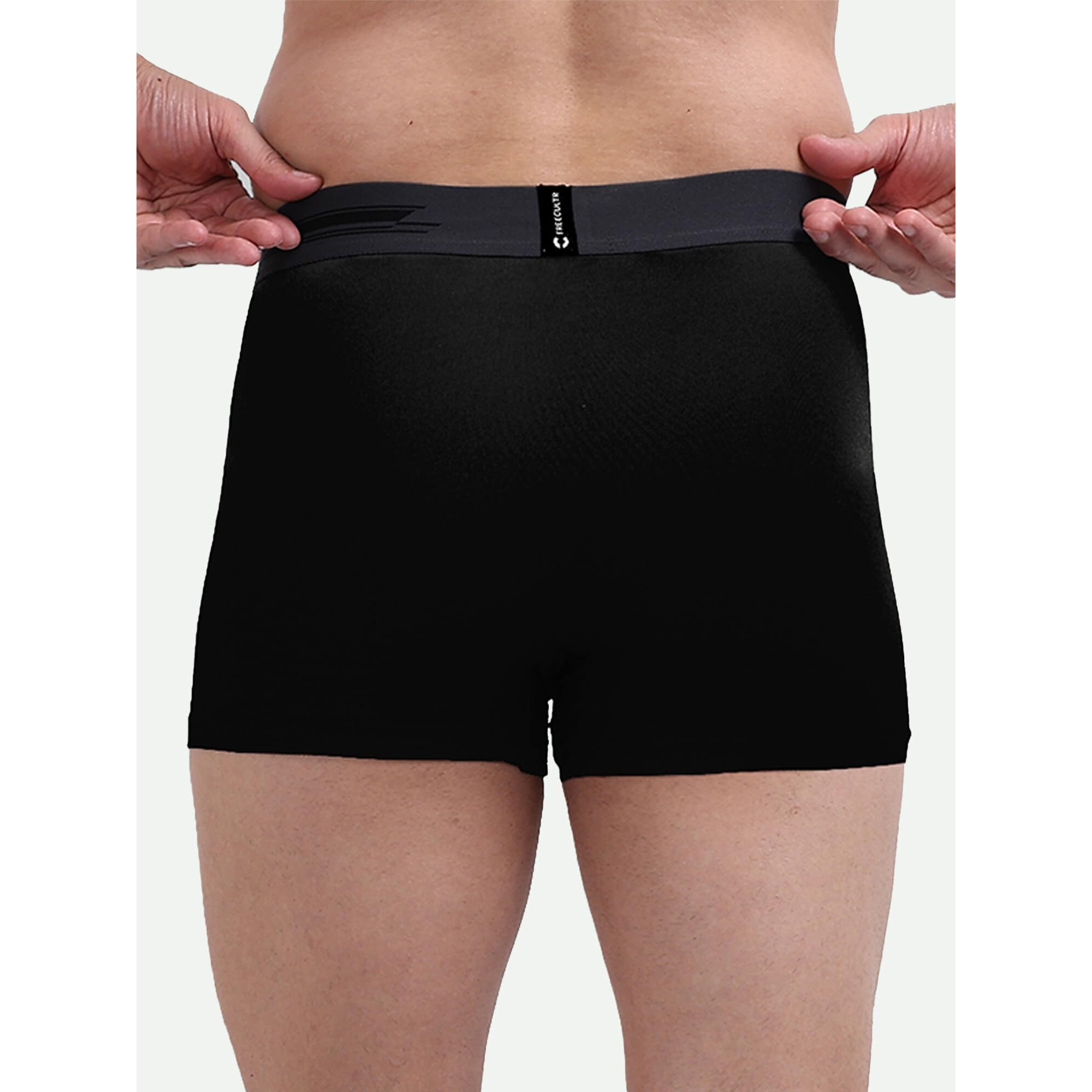 Freecultr Men's Underwear Anti Bacterial Micromodal Airsoft Trunk - Non Itch No Chaffing Sweat Proof - Size Xl Pack Of 3-Trippy Violet,Pot Black,Sassy Red