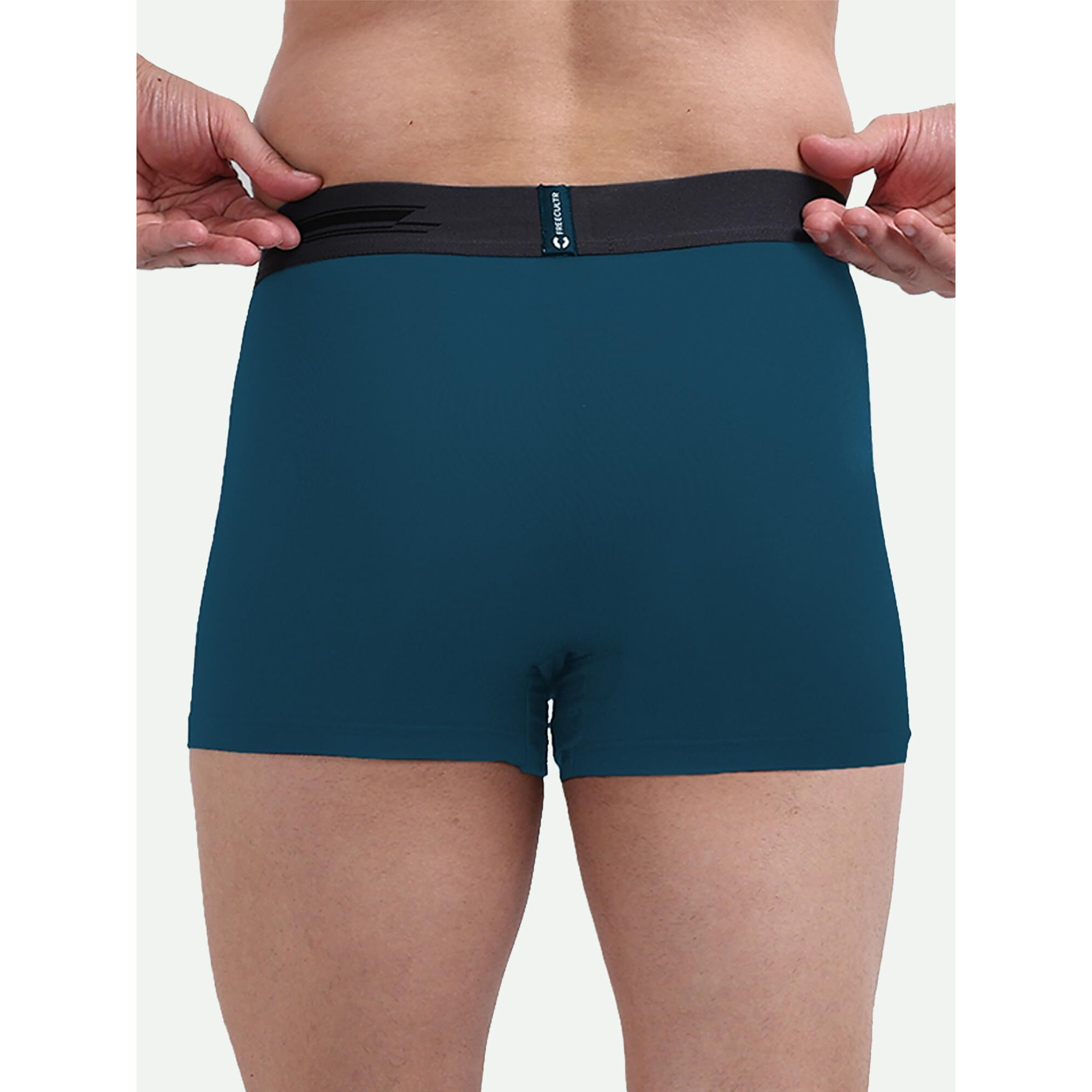 Freecultr Men's Underwear Anti Bacterial Micromodal Airsoft Trunk - Non Itch No Chaffing Sweat Proof - Size 2Xl Pack Of 3-Midnight Blue,Trippy Violet,Pot Black