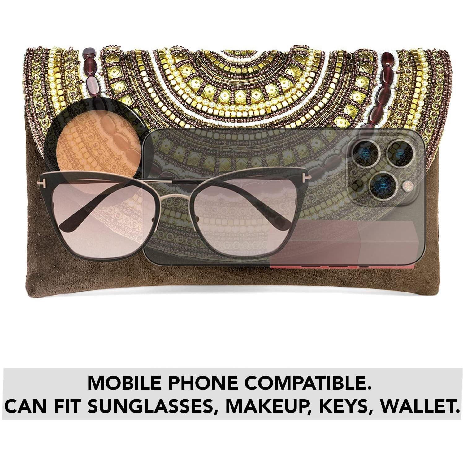 Peora Clutch Purses For Women Wedding Handmade Evening Handbags Party Bridal Clutch Grey