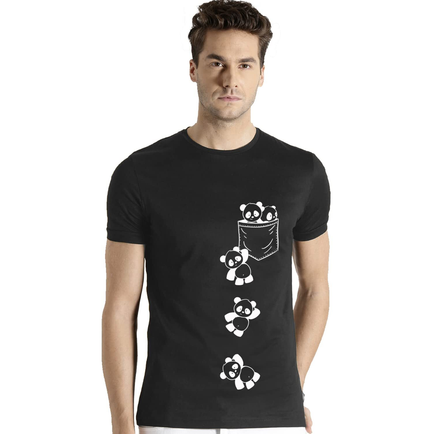 Adro Men's Graphic Printed T-Shirt (Rnr-M-Poc-Bl_Black_3Xl)