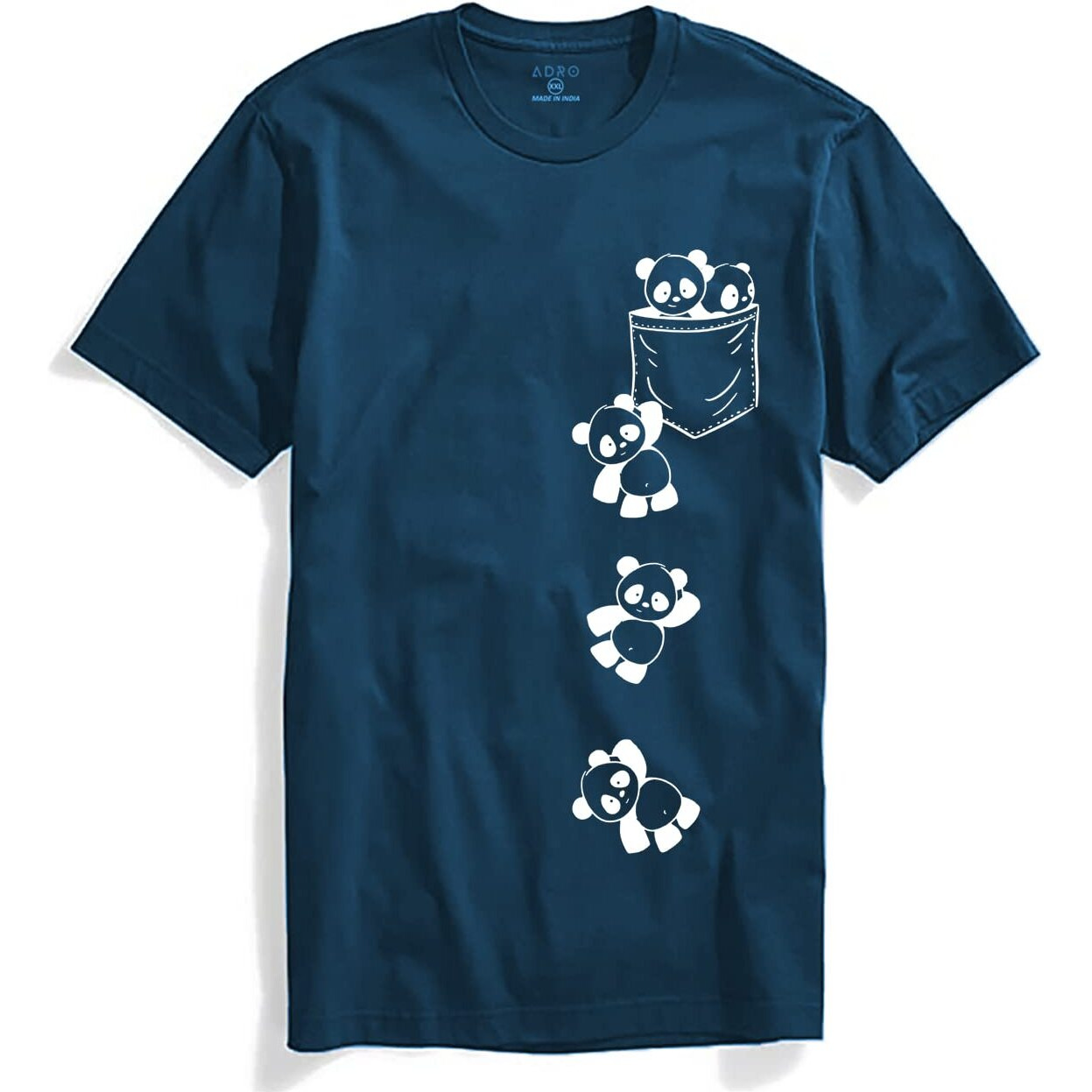 Adro Men's Graphic Printed T-Shirt (Rnr-M-Poc-Sb_Teal_M)