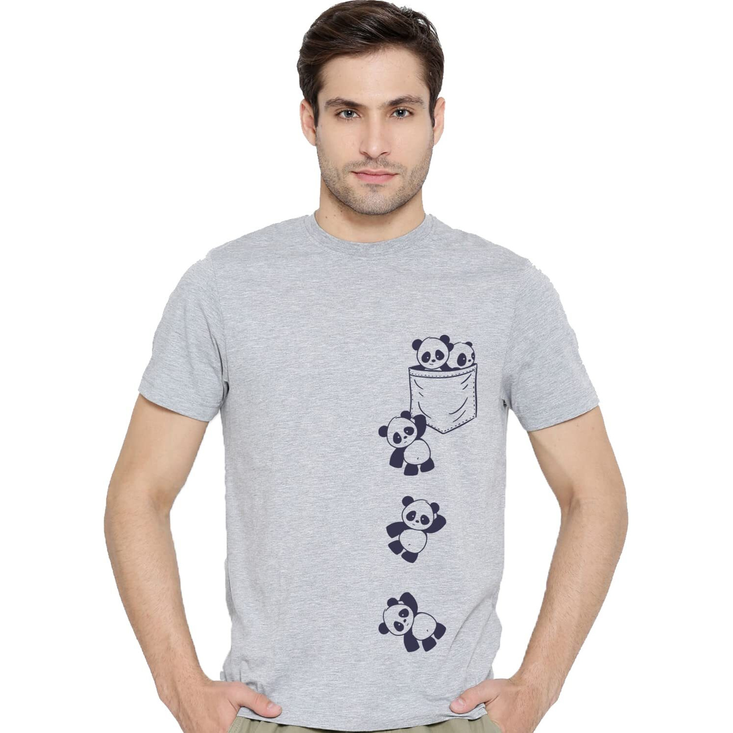 Adro Men's Graphic Printed T-Shirt (Rnr-M-Poc-Gr_Grey_3Xl)