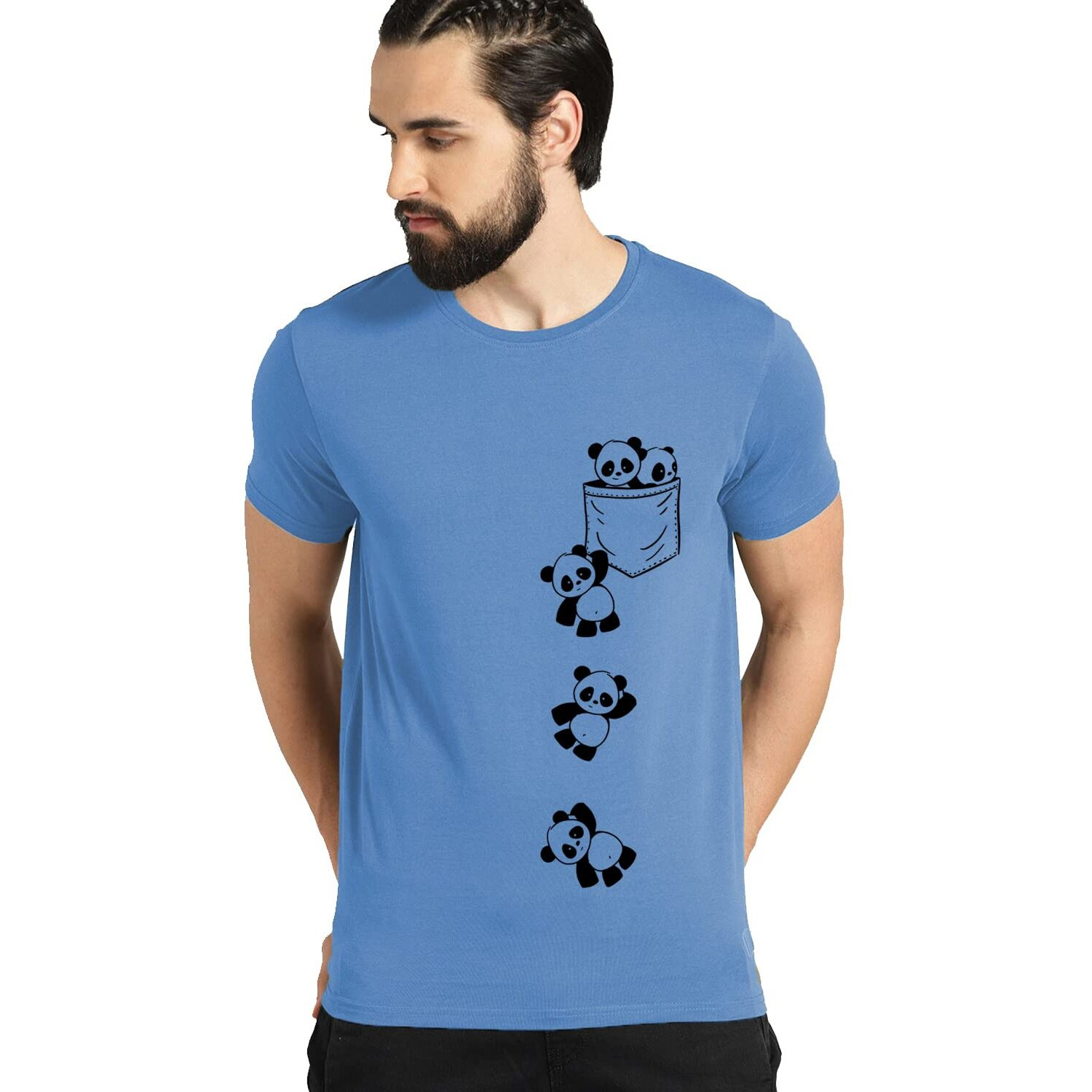 Adro Men's Graphic Printed T-Shirt (Rnr-M-Poc-Sk_Skyblue_S)