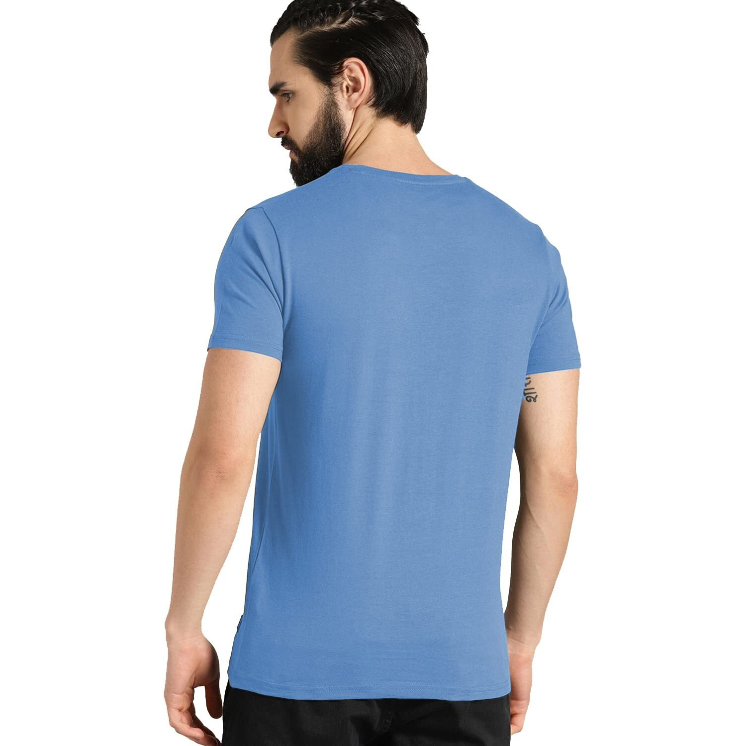 Adro Men's Graphic Printed T-Shirt (Rnr-M-Poc-Sk_Skyblue_S)