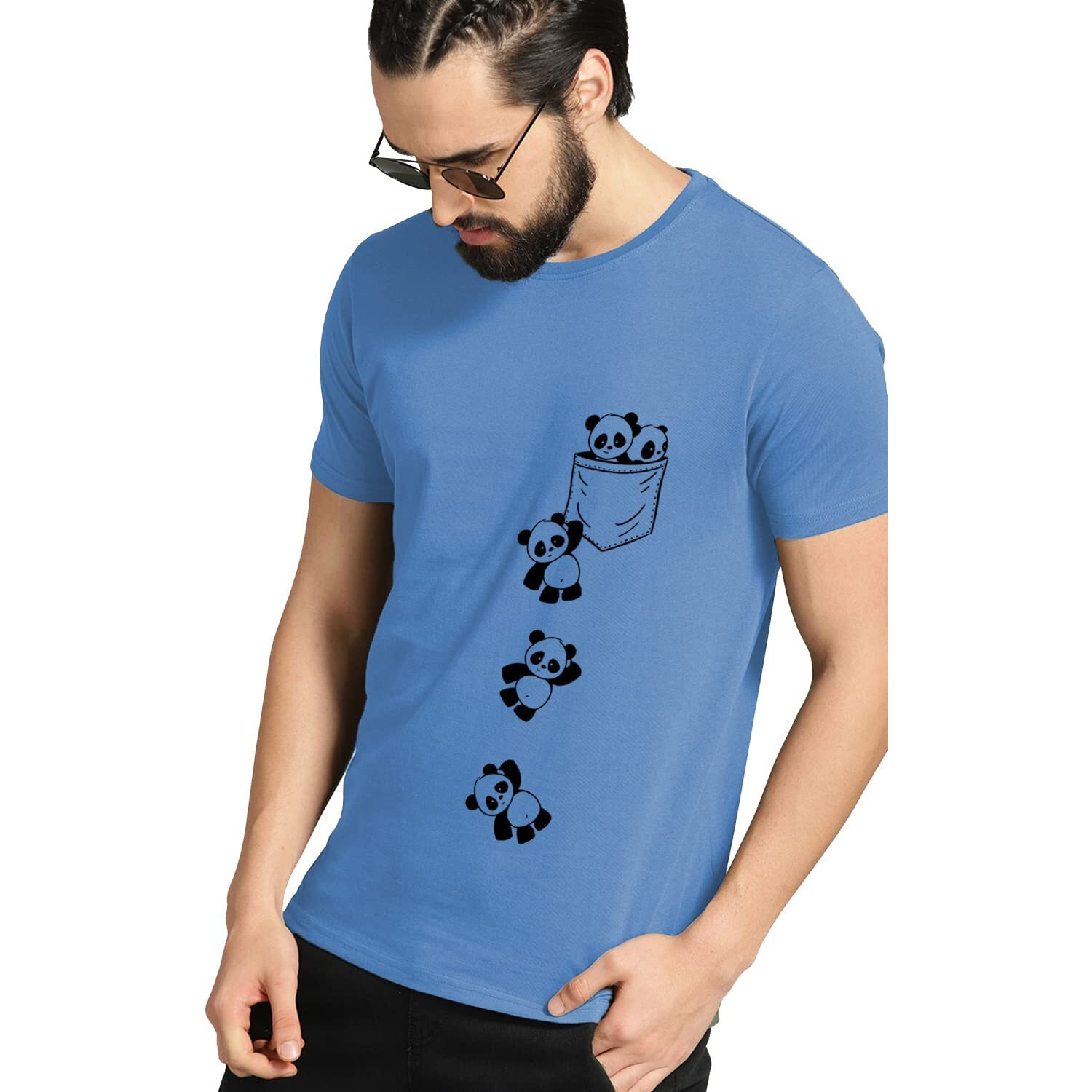 Adro Men's Graphic Printed T-Shirt (Rnr-M-Poc-Sk_Skyblue_S)