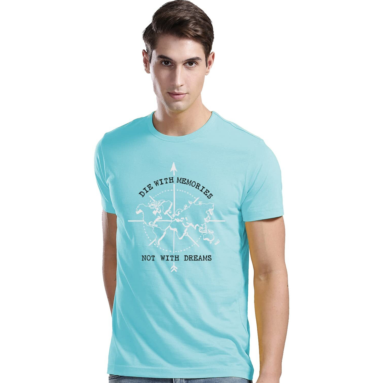 Adro Die With Memories Not With Dreams Mens Printed T-Shirt (3Xl, Mint)