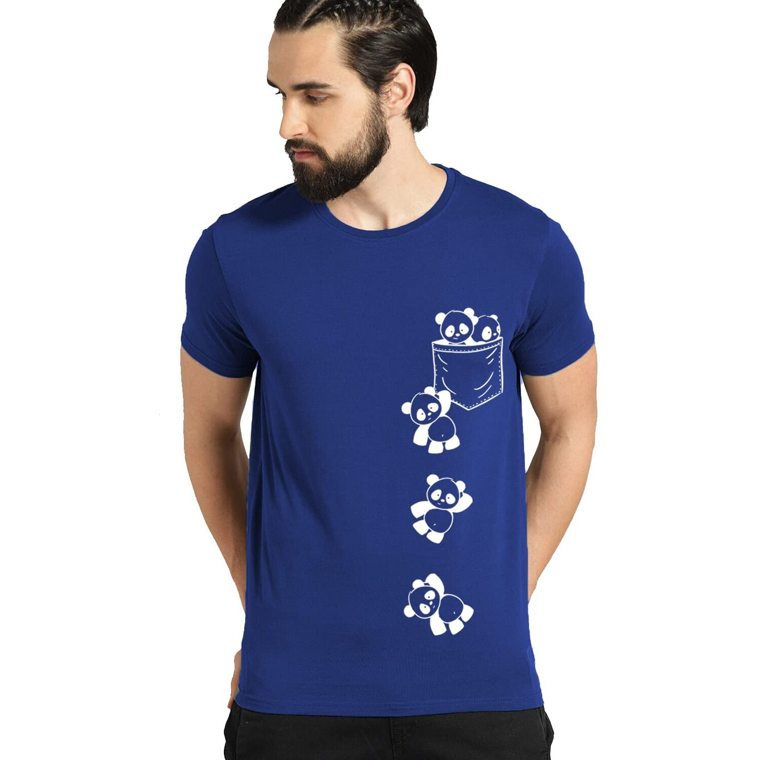 Adro Men's Graphic Printed T-Shirt (Rnr-M-Poc-Rb_Royal Blue_L)