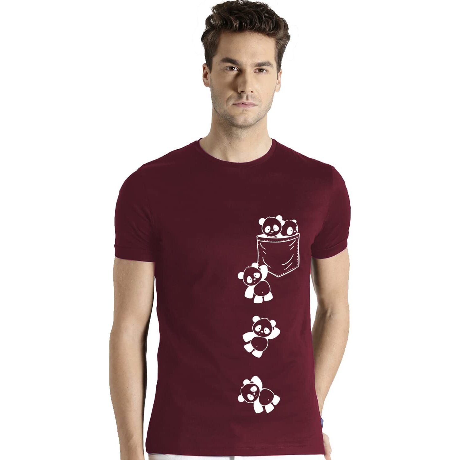 Adro Men's Graphic Printed T-Shirt (Rnr-M-Poc-Mr_Maroon_3Xl)