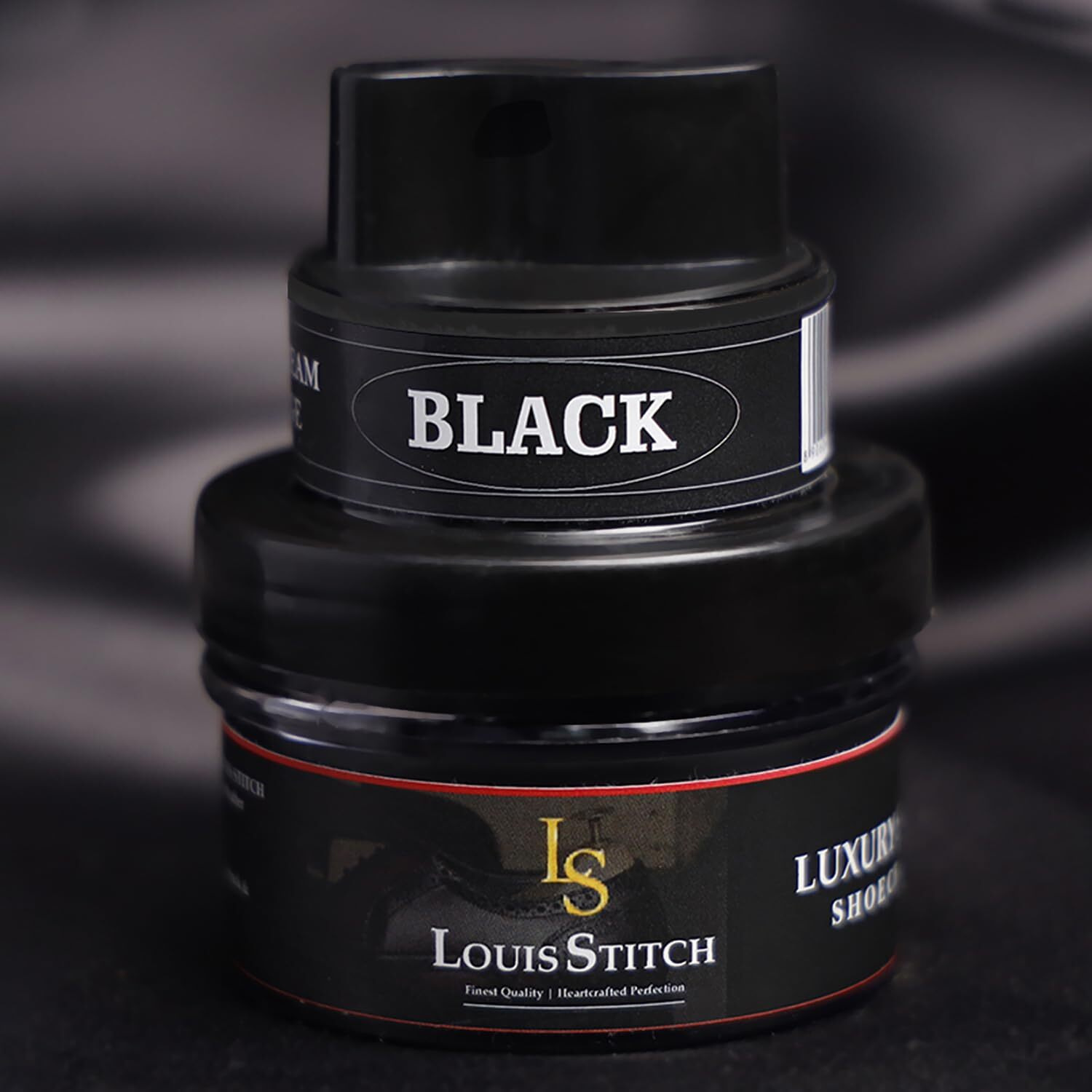 Louis Stitch Black Shoe Cream With Applicator For Leather Items (Color_Black_Pack Of 2) (Accessory)
