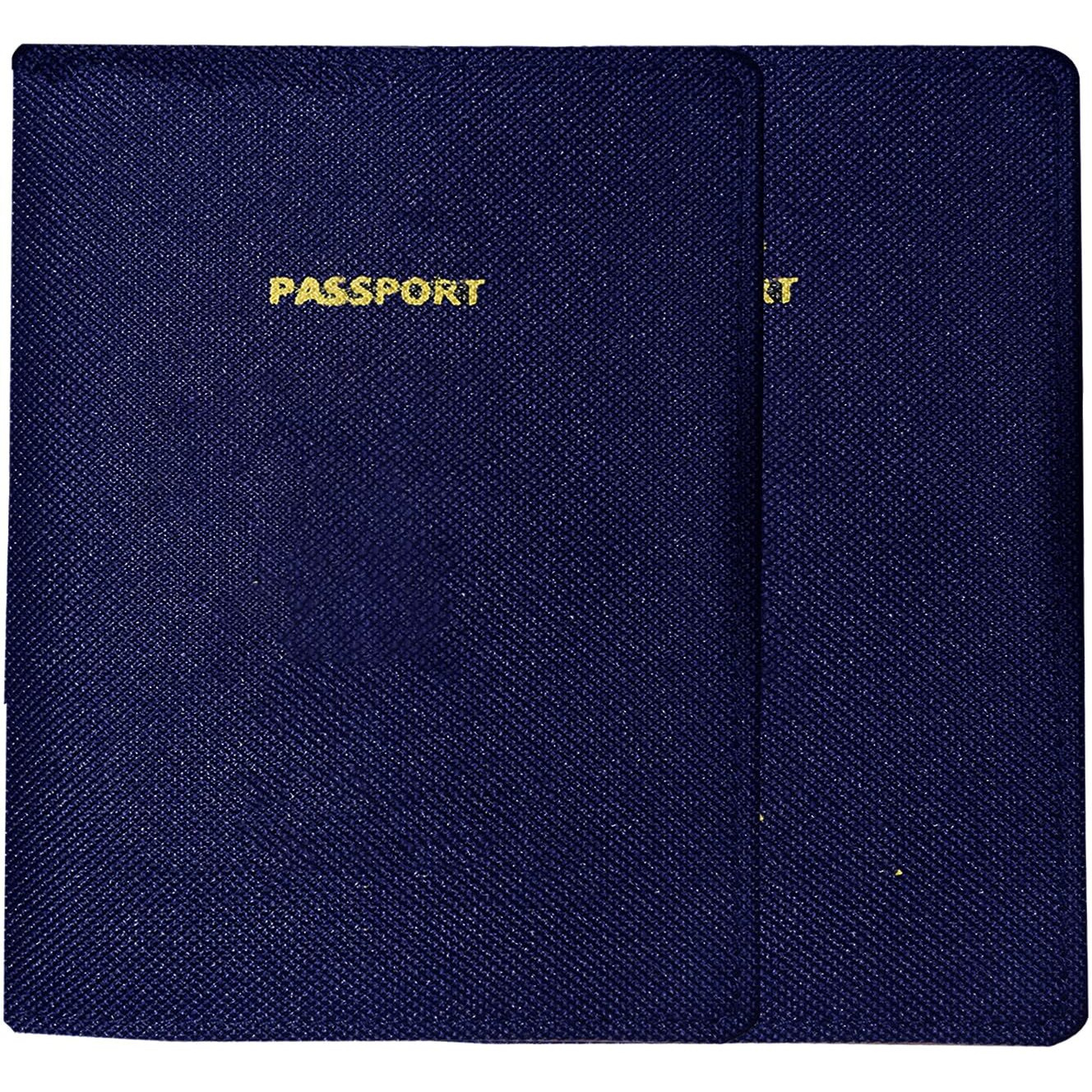 Abys Blue Fabric Passport Cover For Men & Women (Pack Of 2)