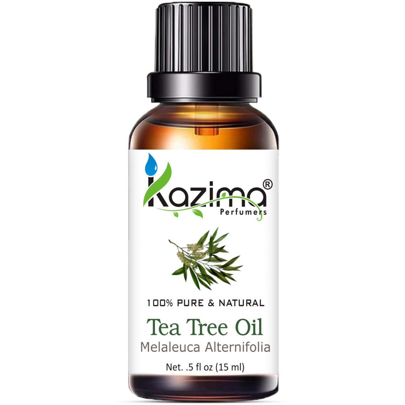 Kazima Tea Tree Essential Oil - 100% Pure Natural & Therapeutic Grade For Skin Care & Hair (15Ml)