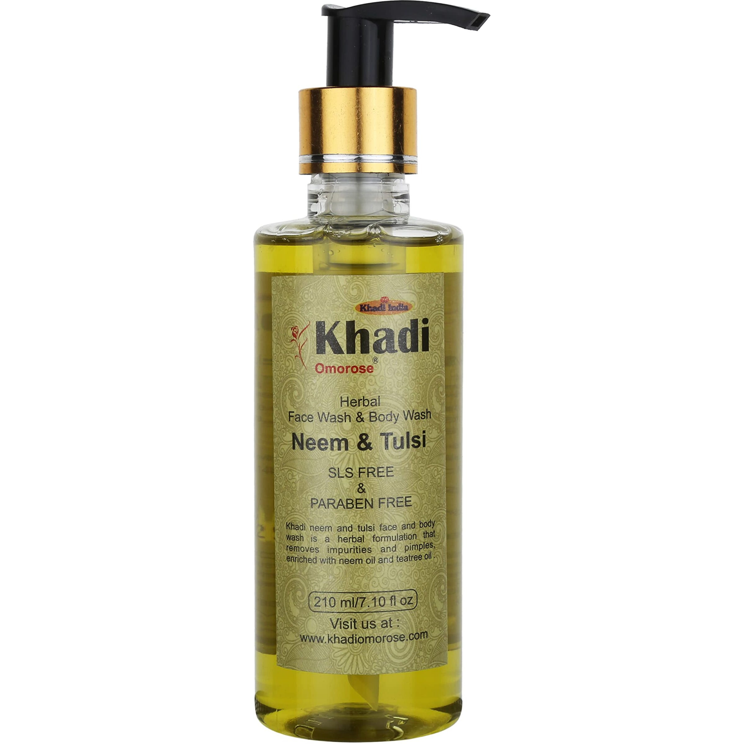 Khadi Omorose Neem And Tulsi Face And Body Wash, 210Ml