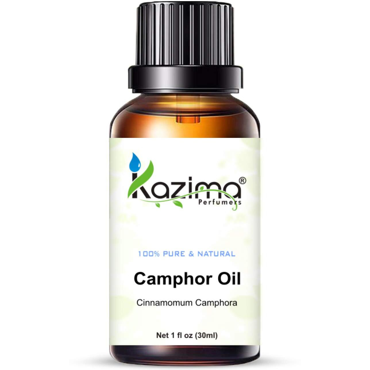 Kazima Camphor Essential Oil - 100% Pure Natural & Undiluted For Skin Care & Hair (30Ml)