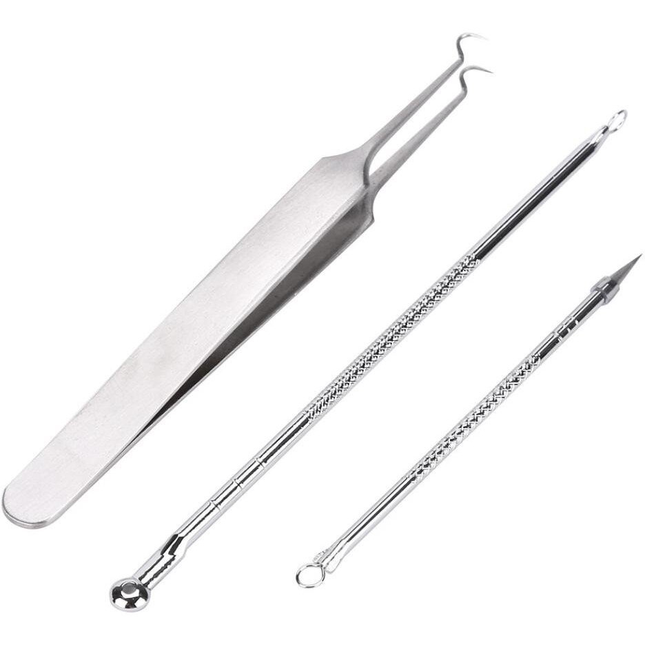 Beaut Secrets Acne Extractor Kit, Blackhead Tweezers And Needle, Pimple Remover Tools, Ingrown Hairs And Facial Impurities Removal Set