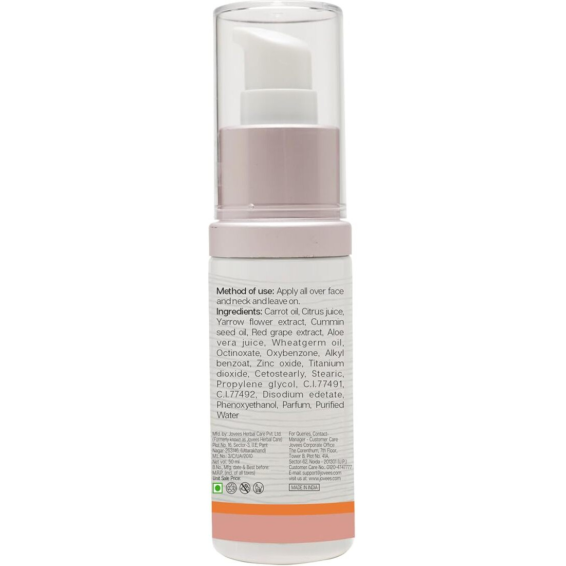 Jovees Premium Sun Shield Protective Lotion Spf 40 | Broad Spectrum Pa+++ | Matte Tint | Infused With Organic Extracts | Lightweight And Oil Free 50Ml