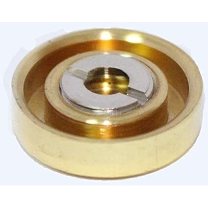 Riseom Round Mirror Cap/Screws Cap Cover/Nails Decorative/Mirror Nail Decorative Cover Made Of Brass(Pack Of 4, 25Mm-Goldyellow)