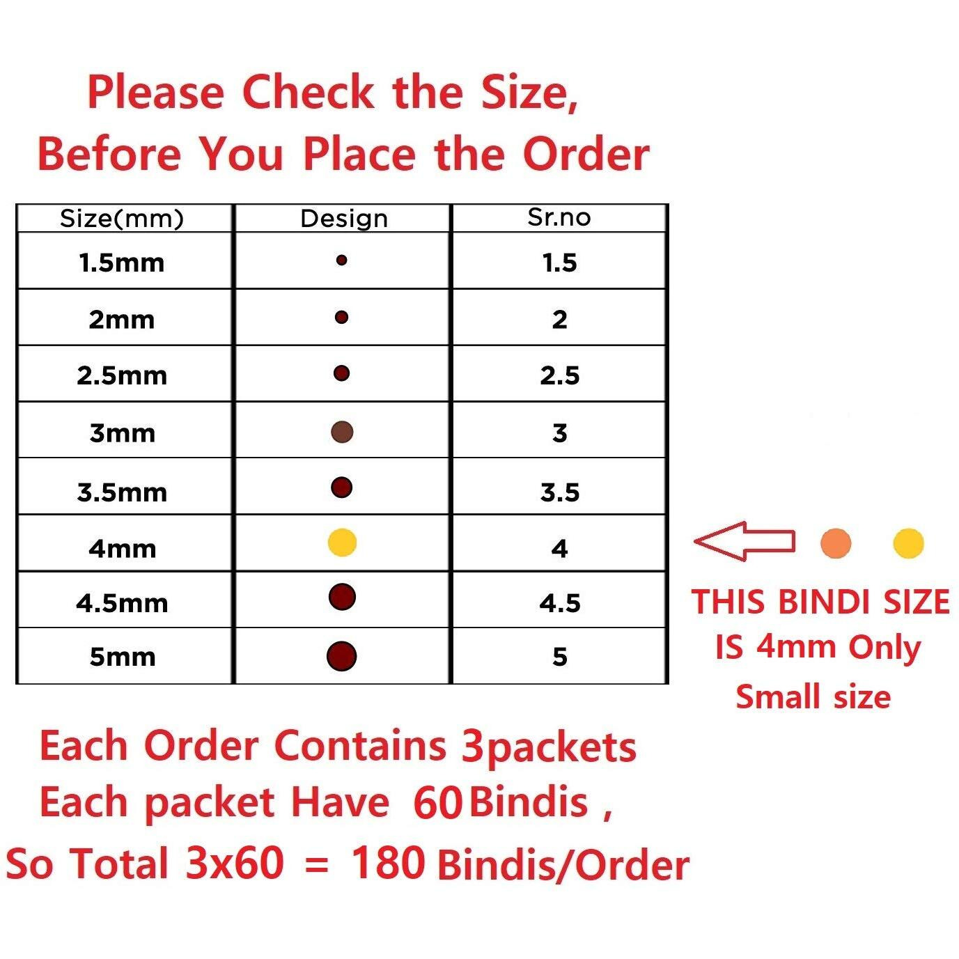Vama Fashions Round Multicolour Bindis Sticker Daily Use Simple Forehead Kumkum Bindiya Bindi For Women (Multicolor Bindi Small Size 4Mm)