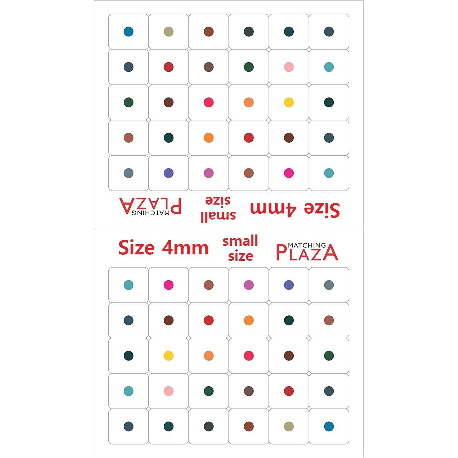 Vama Fashions Round Multicolour Bindis Sticker Daily Use Simple Forehead Kumkum Bindiya Bindi For Women (Multicolor Bindi Small Size 4Mm)