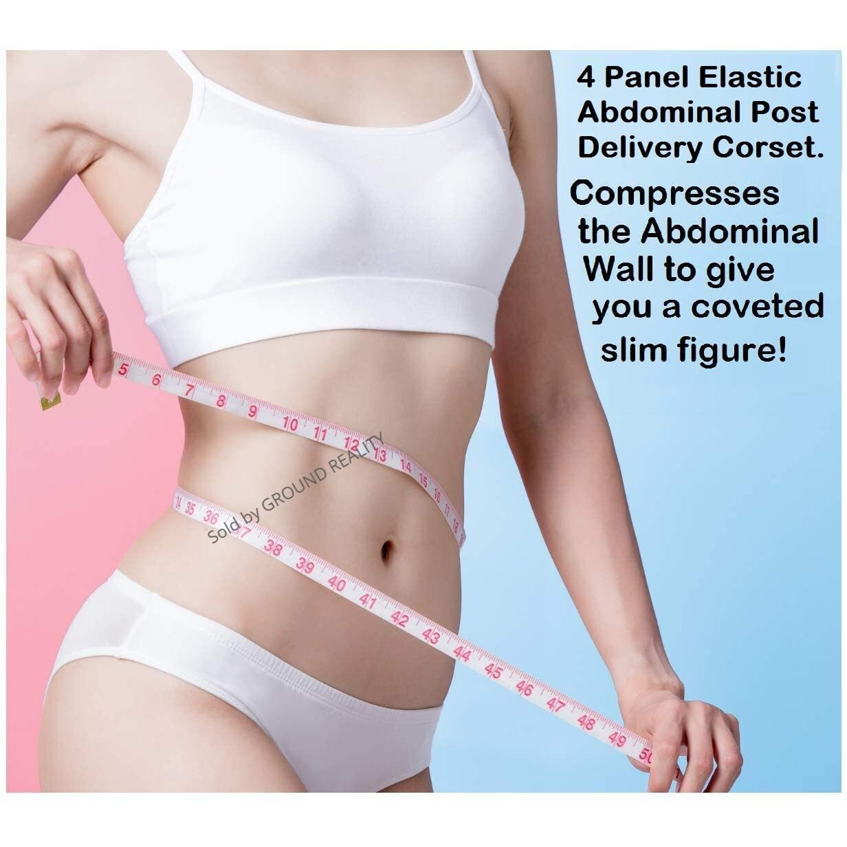 Lady Hawk Dyna Sego Elastic Abdominal Corset 4 Panel Support Belt Binder With Vertical Adjustments For Women After Delivery,Universal Size Elastic Corset Post Pregnancy Waist Belt,Abdominal Support