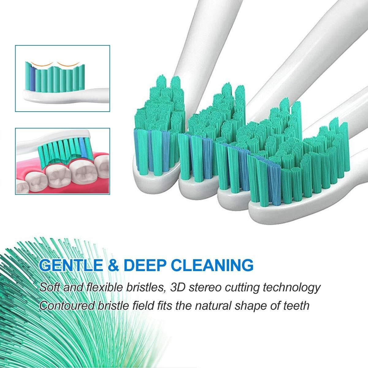 Maycreate 8 Pack Electric Toothbrush Head Standard Replacement Toothbrush Heads For Philips Compatible With Proresults Diamondclean Flexcare Healthy White