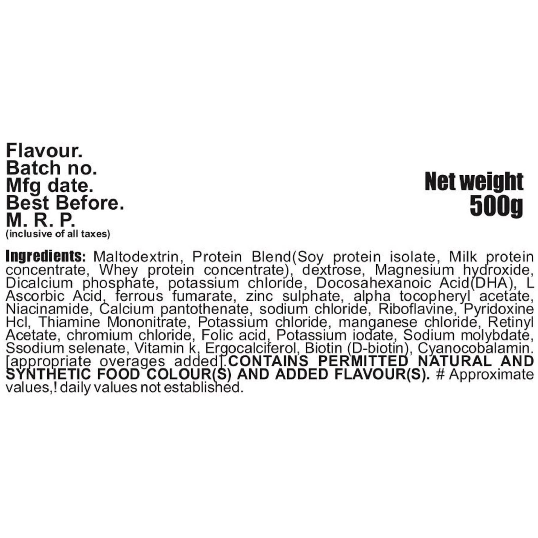 Develo Kid's Protein Powder (Triple, Whey, Soy & Milk), Supplement For 2-12 Years & Teenagers  500 G Powder (Chocolate)