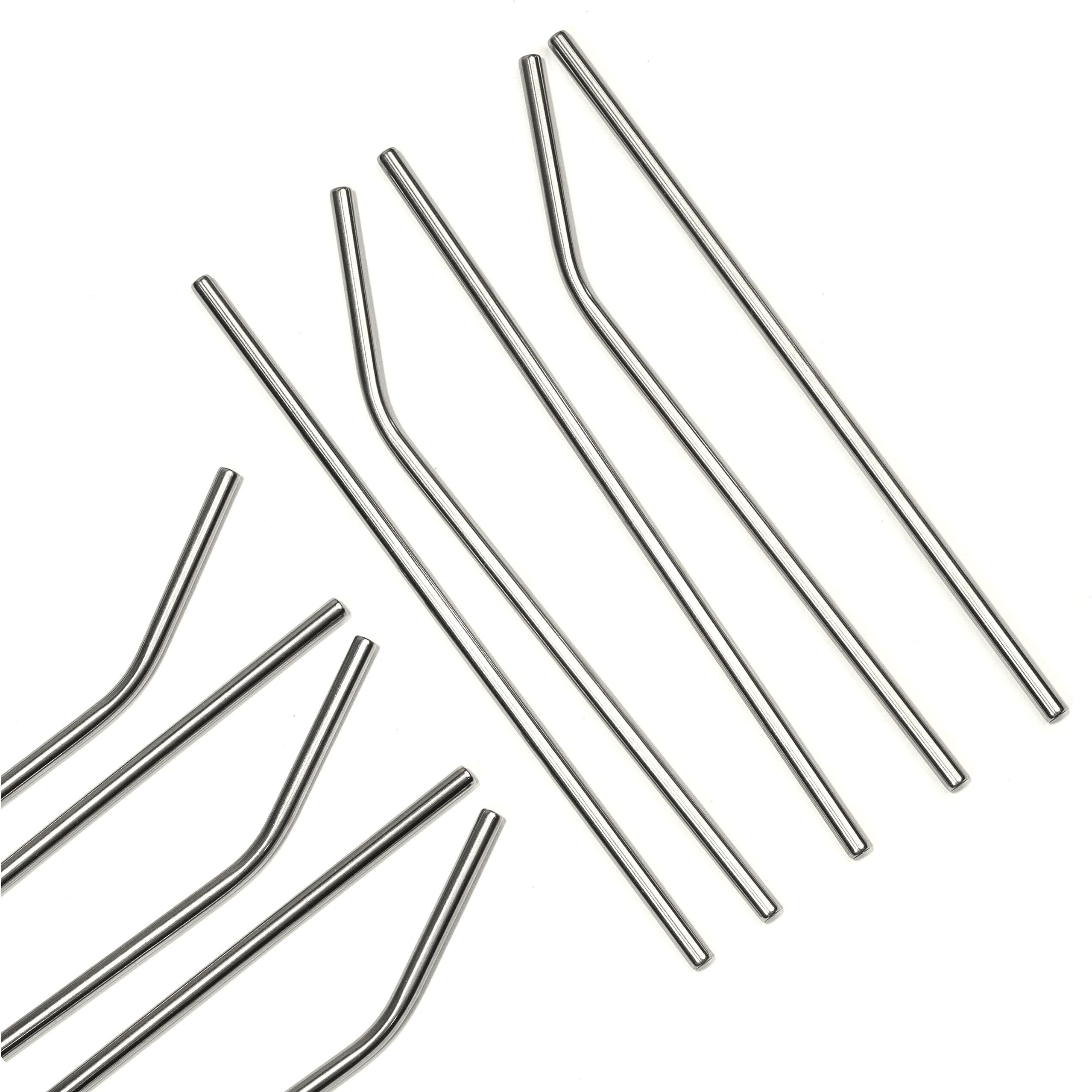 The Green Chapter Straws Stainless Steel Metal | Reusable Straw For Drinking | Dishwasher Safe | Non Toxic Gifts (3 Bent + 3 Straight + 2 Brushes)