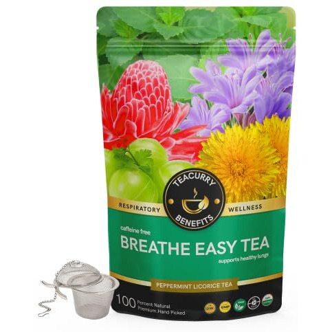 Teacurry Anti Smoking Tea - 100 Gms Loose Tea + Infuser / 50 Cups | Help Quit Smoking, And Lung Detox | Lung Detox For Smokers | Lungs Cleaner | Lung Cleanse For Smokers