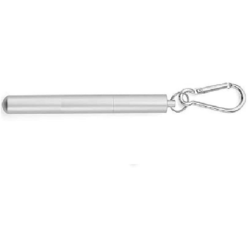 Anab Gi Reusable Straw Collapsible Metal Drinking Straw Portable Straw With Case (Silver)