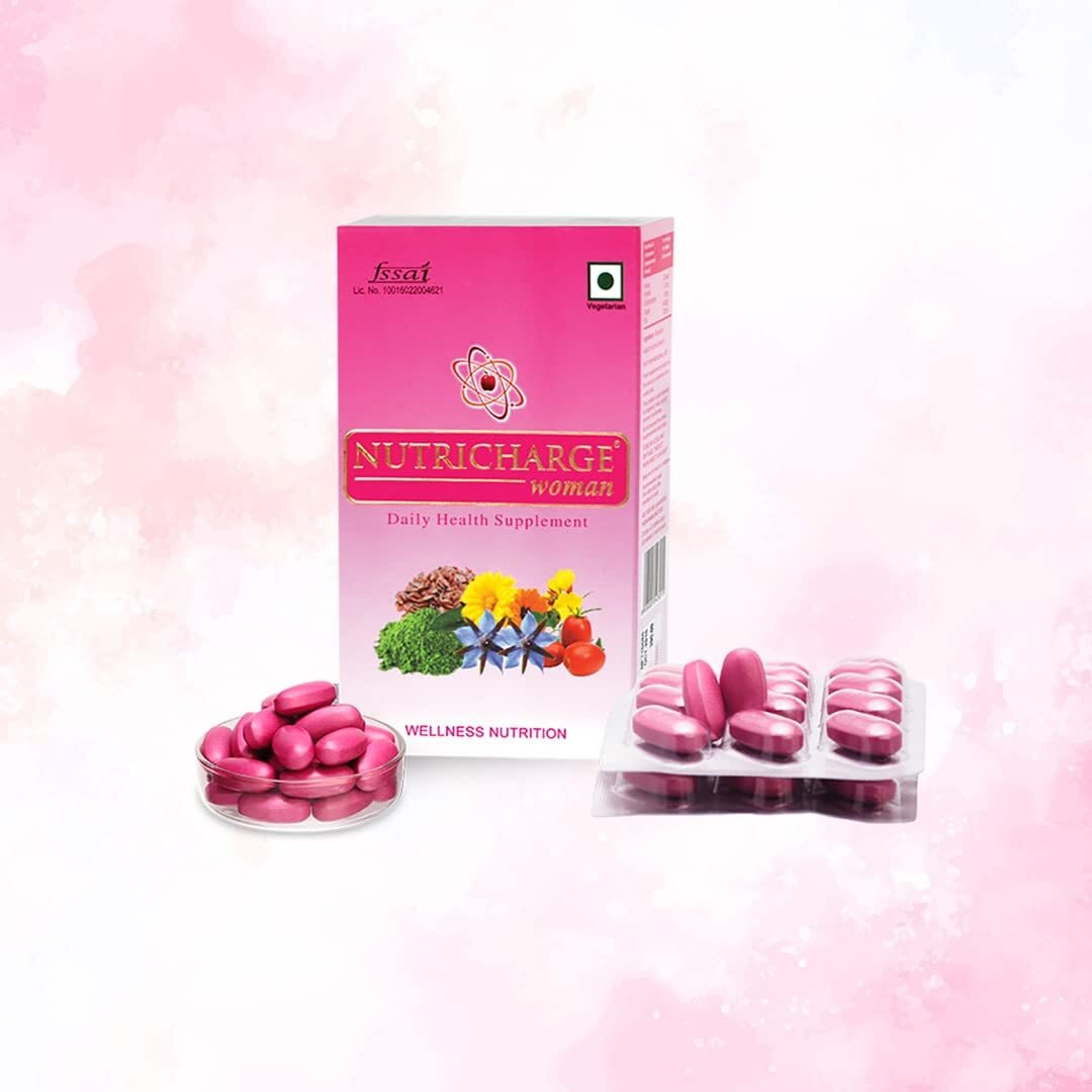 Nutricharge Woman Daily Health Suppliment For All Working And Non Working Women For All Age Group (Pack Of 3 90 Cap.)